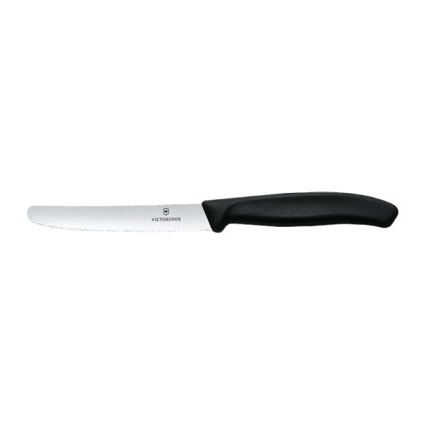 Victorinox Serrated Utility Knife, Black, 11cm