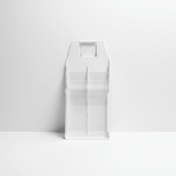 Double Knife Scabbard, White, Clear Front, 200mm