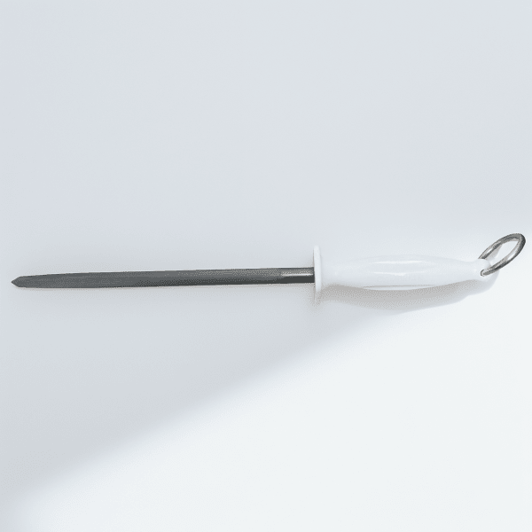 Cambrian Steel Black Nitride Sharpening Steel No.5 Fine, White, 12"