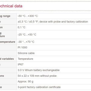 Ebro Thermometer With Probe